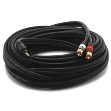 Monoprice A/V Cable, 3.5mm(M)/2 RCA(M),35ft 5602 Monoprice 5602 844660056027 picture