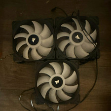Corsair Air Series AF120 120mm 3-Pin Case Fans Black/White Lot of 3 picture