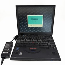 IBM ThinkPad 600 Vintage Laptop Pentium II Boots Error 00192 Parts Repair picture