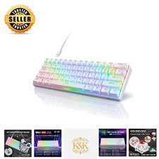 Ultra Compact 60% RGB Mechanical Gaming Keyboard with Hot-Swappable Red Switches picture