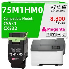 75M1HM0 Magenta Toner Cartridge Compatible for Lexmark CS531 CX532(8800 Pages) picture
