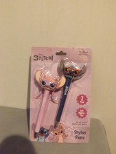 Disney Stitch & Angel Stylus Pen Set NEW picture