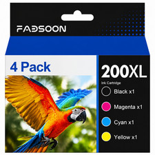 FADSOON® 4PK 200XL Ink Cartridges for Epson XP-200 300 400 410 WF 2520 2530 2540 picture