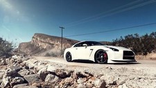 Cars nissan r35 gt r Desk Mat Stitched picture