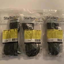 LOT of 3 x StarTech 6ft Y Power Cable NEMA 5-15P to 2x C13 Black PXT101Y picture