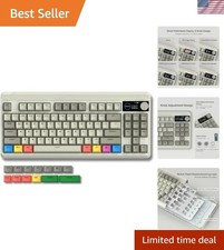 Womier Retro 75% Gaming Keyboard with OLED Display&Knob, Bluetooth 5.1/2.4GHz... picture