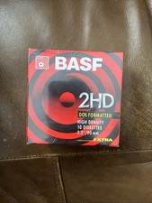 BASF 2HD Dos Formatted High Density Double Sided 10 Diskettes New Sealed picture