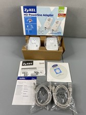 ZyXel HD Powerline Pass-Thru Ethernet Network LAN Adapters Pair PLA4215 500 Mbps picture
