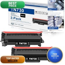 MOLIMER TN730 Black Toner Cartridge 2 Pack Compatible picture