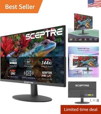High-Performance 22-Inch Gaming Monitor: 144Hz, Built-In Speakers, Machine Black picture