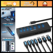 7-Port USB-C Hub, 48W Power Supply, 5Gbps Data Transfer, 3 USB-A & 4 USB-C Ports picture