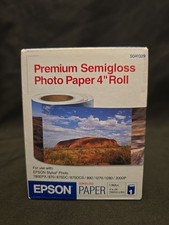 Epson S041329 4in Roll Premium Semigloss Photo Paper, 4