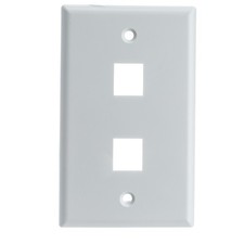 (5-PACK) Keystone Wall Plate, White, 2 Port, Single Gang - Part # 301-2K-W. NIB. picture
