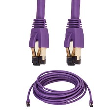 Cat8 Ethernet Cable RJ45 Shielded High Speed 40Gbps Internet Purple Copper Lot picture