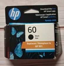 NEW FACTORY SEALED HP 60 BLACK INK CARTRIDGE EXP OCT 2026  picture