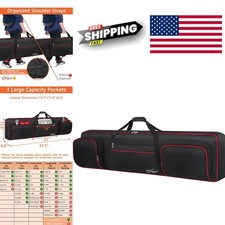 Padded 88 Key Keyboard Carrying Case with Adjustable Straps and Security Belts picture