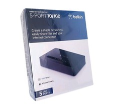 Belkin 5-Port 10/100 Mbps Wired Network Ethernet Switch F4G0500 New Sealed  picture
