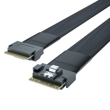 Slimsas SFF-8654 to SFF-8654 8I Cable, 24G Pcie4.0, 85-Ohm, 0.5M picture