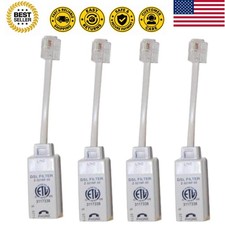 Universally Compatible Inline DSL Phone Filters - 4 Pack FLTR4DSL02, White picture
