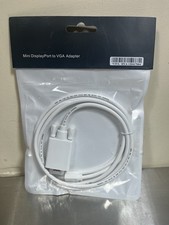 Free Shipping 6ft (2m) Mini DisplayPort to VGA Adapter Cable - White picture