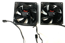 LOT of 2 x Rosewill Fan 80MM X 25MM ROCF-11001 DF1202512SEMN DC 12V 0.16A 3 wire picture