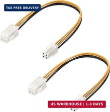 2-Pack ATX 4-Pin CPU Extension Cable, 8 inches | Power Supply Extension Cable, A picture