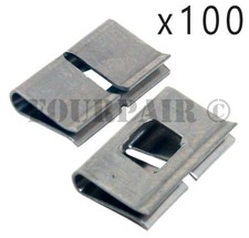 100 Pack 66 Punch Down Wiring Block Stainless Steel Metal Bridge Bridging Clips picture