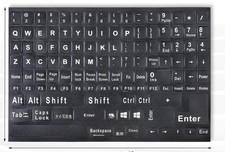 1x Universal English Keyboard Stickers Replacement Letters Computer Laptop PC picture