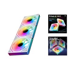 Prism6 MAX X3 White Reverse 120mm ARGB Fan - Triple Pack for Optimal Performance picture