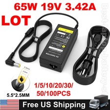 LOT OF 65W 19V 3.42A AC Adapter Charger For Toshiba Laptop Power Supply Cord US picture