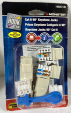Monster Cat 6 Keystone Jacks Package of 5 #140257-00 NEW picture