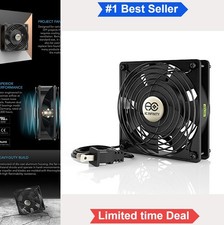 Quiet Muffin Fan 120mm 120V AC 51 CFM 1800 RPM Dual Ball Bearing Aluminum picture
