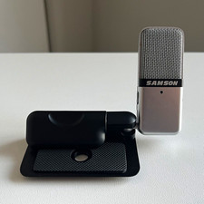 Samson Go Mic USB Clip-On Microphone Silver/Black - CRACKED CASE picture