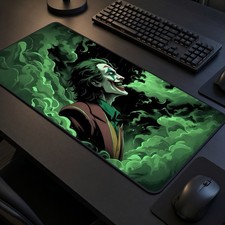 The Joker Batman Custom TCG Playmat Rubber XXL PC Keyboard Mousepad 35x15” NEW picture