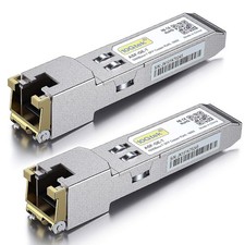 10Gtek 1.25G SFP-T 1000BASE-T Copper SFP to RJ45 Module Transceiver 2-Pack picture
