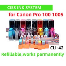 Refillable CIS CISS ink system for Canon Pro 100 Printer cli-42 cartridge . picture