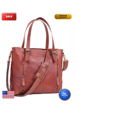 Zinria Leather 17-Inch Large Leather Tote Bag For Women Genuine Brown Leather picture