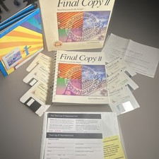 Vintage Amiga Final Copy II Software CIB MAX  COMPLETE SoftWood Rare Font Poster picture