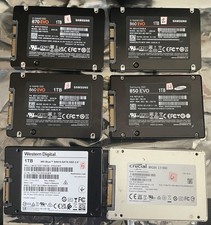*Lot of 6 TESTED & WORKING* 1TB SSD's- 4 Samsung, 1 Western Digital, & 1 Crucial picture