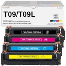 [4-Pack BCMY] T09L T09 Toner Cartridge w/ New Chip for Canon ImageCLASS Printers picture
