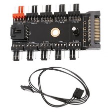 4Pin PWM Cooler Fan HUB Splitter 1 To 10 Extension SATA Power Supply Splitter picture