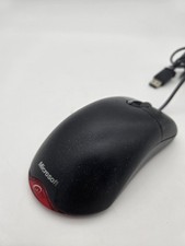 Genuine Microsoft Wheel Mouse Optical 1.1A Model X802382 Black USB Mouse Works picture