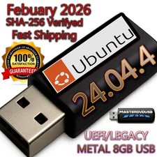 Ubuntu 24.04.4 LTS Bootable USB – Live Mode + Installer SHA256 Verified - 2026 picture