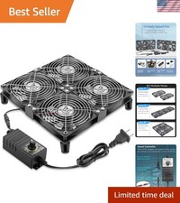 4X 120mm Fans with Variable Speed Controller 100V-240V AC Powered picture