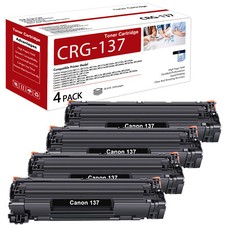 4PK Black CRG 137 Toner Cartridge Fits for Canon 137 MF232w MF237w MF236n Toner picture