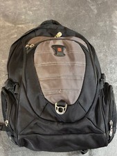 Swiss Gear Airflow Laptop Backpack Black And Red Stripes picture
