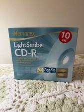 NEW Memorex LightScribe CD-R 52x 700mb 80 Minute Recordable Compact Disc 10-Pack picture