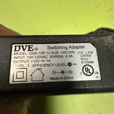 GENUINE DVE AC 12V Adapter Power Supply-  DSA- 12R-12 AUS 120120 picture