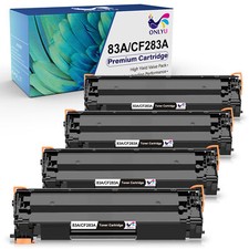 4 Pack CF283A Black Toner Cartridge For HP 83A LaserJet Pro M127fn M127fw M125nw picture