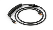 GLORIOUS Coiled Keyboard Cable USB-C to USB-A Artisan Braided 4.5ft Black picture